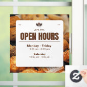 ミニマリスト ベーカリー オープニングアワー デカール＆クリング ウィンドウサイン (ホーム)