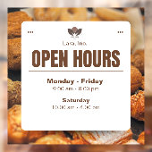 ミニマリスト ベーカリー オープニングアワー デカール＆クリング ウィンドウサイン (シート2)