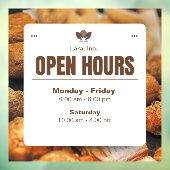 ミニマリスト ベーカリー オープニングアワー デカール＆クリング ウィンドウサイン (シート3)