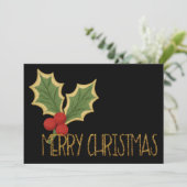 ミニマリスト ホリー ベリー 刺繍 クリスマス (スタンド正面)