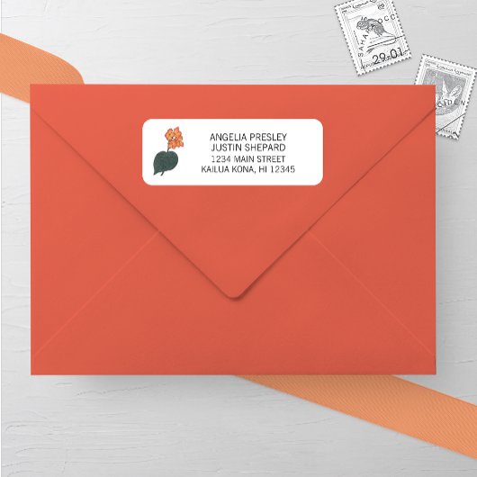 ミニマリスト・ホワイト結婚・リリー差出人住所 ラベル