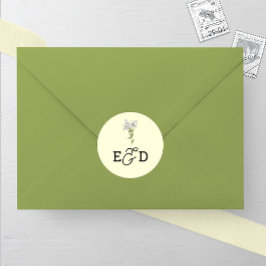 ミニマリスト・ホワイト結婚・リリー ラウンドシール