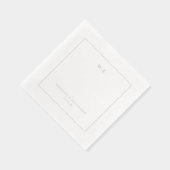 ミニマリスト ホワイト カリグラフィー 箔ナプキン (右)