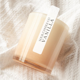 ミニマリスト ホワイト キャンドル ラベル