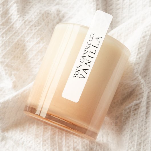 ミニマリスト ホワイト キャンドル ラベル