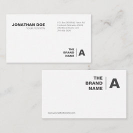 ミニマリスト、ホワイト、シンプルプロフェッショナル、ボホ、 名刺