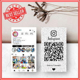 ミニマリスト ホワイト ハウスキーピング Instagram QR 名刺