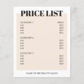 ミニマリスト ホワイト パステル ボールド QR コード サロン チラシ (正面)