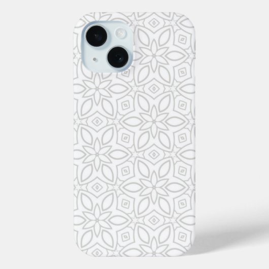 ミニマリスト ホワイト フラワー iPhone 15 Pro Max Case-Mate iPhoneケース (裏面)