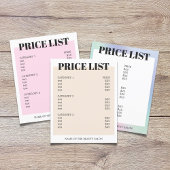 ミニマリスト ホワイト ローズ QR コード サロン 価格リスト チラシ