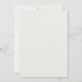 ミニマリスト ホワイト 卒業パーティー 招待状 (裏面)