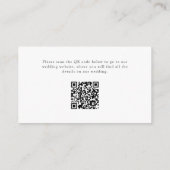 ミニマリスト ホースシュー | 結婚式 ウェブサイト QR コード エンクロージャーカード (裏面)