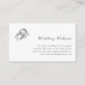 ミニマリスト ホースシュー | 結婚式 ウェブサイト QR コード エンクロージャーカード (正面)