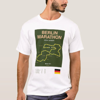 ミニマリスト ボストンマラソン ラインアートプリント Tシャツ