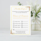  ミニマリスト ボタニカル ウェディング レスポンス カード (スタンド正面)