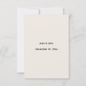 ミニマリスト ボタニカル ウェディング RSVP カード (裏面)