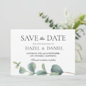 ミニマリスト ボタニカル セーブ・ザ・デート アナウンスメント 招待状 (スタンド正面)