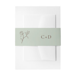 ミニマリスト・ボヘミアン・セージ 招待状ベリーバンド