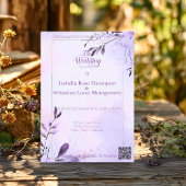 ミニマリスト・ボヘミアン・ラベンダー&シルバー結婚ズ 招待状