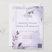 ミニマリスト・ボヘミアン・ラベンダー&シルバー結婚ズ 招待状 (正面)
