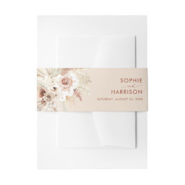 ミニマリスト・ボホパンパスグラス 招待状ベリーバンド