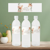 ミニマリスト ボホ シック フラワーブライダルシャワー ペットボトルラベル