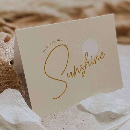 ミニマリスト ボーホー サンシャイン 折りたたみ ベビーシャワー サンキューカード