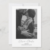 ミニマリスト ボーホー フォト ウェディング セーブ ザ デート 招待状 (正面)