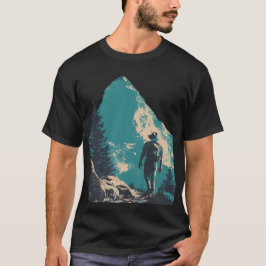ミニマリスト・マウンテンバックパッカー グラフィック - アルプス Tシャツ