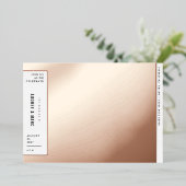 ミニマリスト・マク結婚シマリスト 箔招待状 (立ち正面)