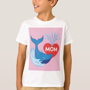 ミニマリスト・マザーズデイ・ドルフィン Tシャツ