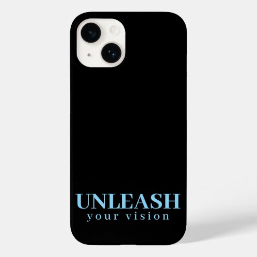 ミニマリスト マットブラック ビジョンを解き放て 引用P Case-Mate iPhoneケース (裏面)