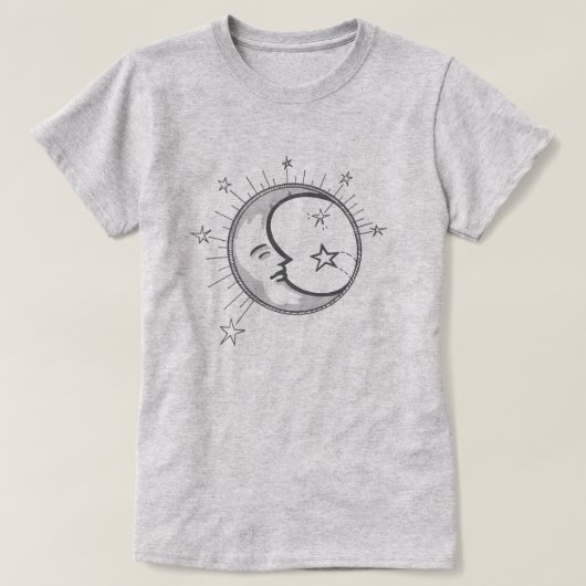 ミニマリスト・ムーンTシャツ Tシャツ (デザイン正面)