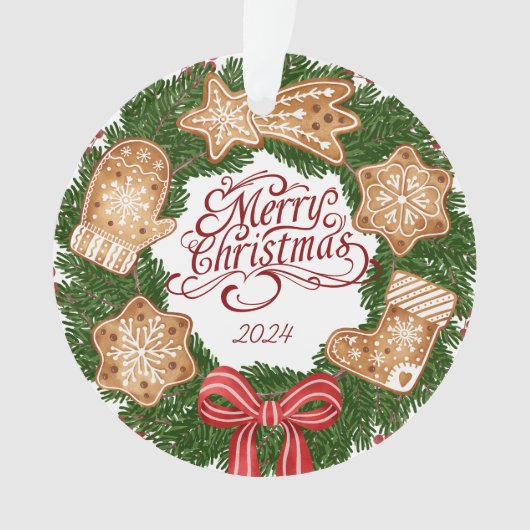 ミニマリスト メリークリスマス オーナメント (正面)