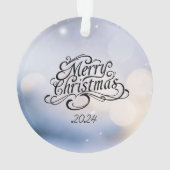 ミニマリスト メリークリスマス オーナメント (裏面)