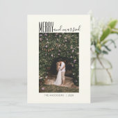 ミニマリスト メリー 結婚式 ウェディング 二枚の写真  シーズンカード (スタンド正面)