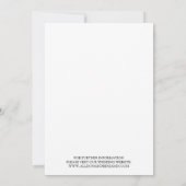 ミニマリスト、モダン、エレガントな黒と白の写真 セーブザデート (裏面)