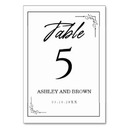 ミニマリスト モダン エレガント ボーホー テーブルナンバー