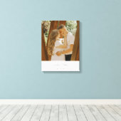 ミニマリスト モダン カスタム カップル フォト キャンバスプリント (インサイチュ (ウッドフロア))