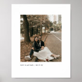 ミニマリスト モダン カップル フォト カスタム ネーム ポスター (正面)