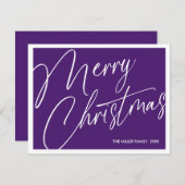 ミニマリスト モダン クリスマス カード - カスタム (正面/裏面)