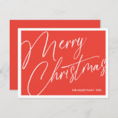 ミニマリスト モダン クリスマス カード - カスタム (正面/裏面)