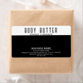 ミニマリスト モダン タイポグラフィー 白 黒 ラベル (インサイチュ)