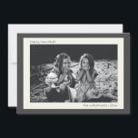 ミニマリスト モダン チャコールグレー ハヌカ フォト シーズンカード<br><div class="desc">ミニマリスト モダン チャコールグレー ハヌカ フォト ホリデー カード</div>