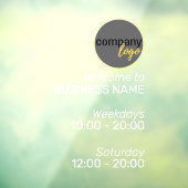 ミニマリスト モダン ビジネス ロゴ 時間 白いテキスト ウィンドウサイン (シート3)