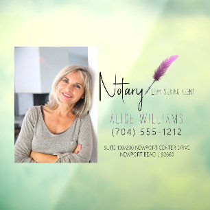 ミニマリスト モダン ピンク & ホワイト 司法書士 フォト ウィンドウサイン