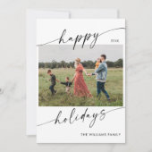 ミニマリスト モダン フォト クリスマス ホリデー カード (正面)