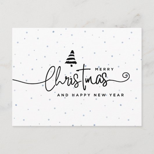 ミニマリスト モダン ブラック＆ホワイト クリスマス (正面)