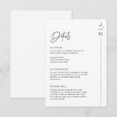 ミニマリスト モダン 詳細 封入カード エンクロージャーカード (正面/裏面)