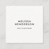 ミニマリスト モダン QRコード スクエア名刺 (正面)